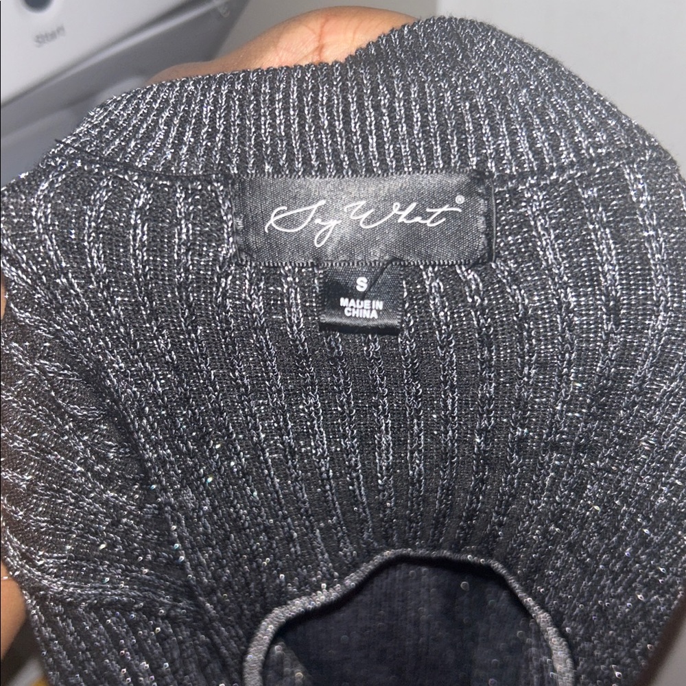 Y/Project Metallic Silver Ribbed Long sleeve Backless Dress - Picture 4 of 4